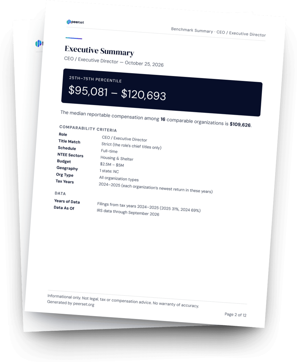 Sample Benchmark Summary